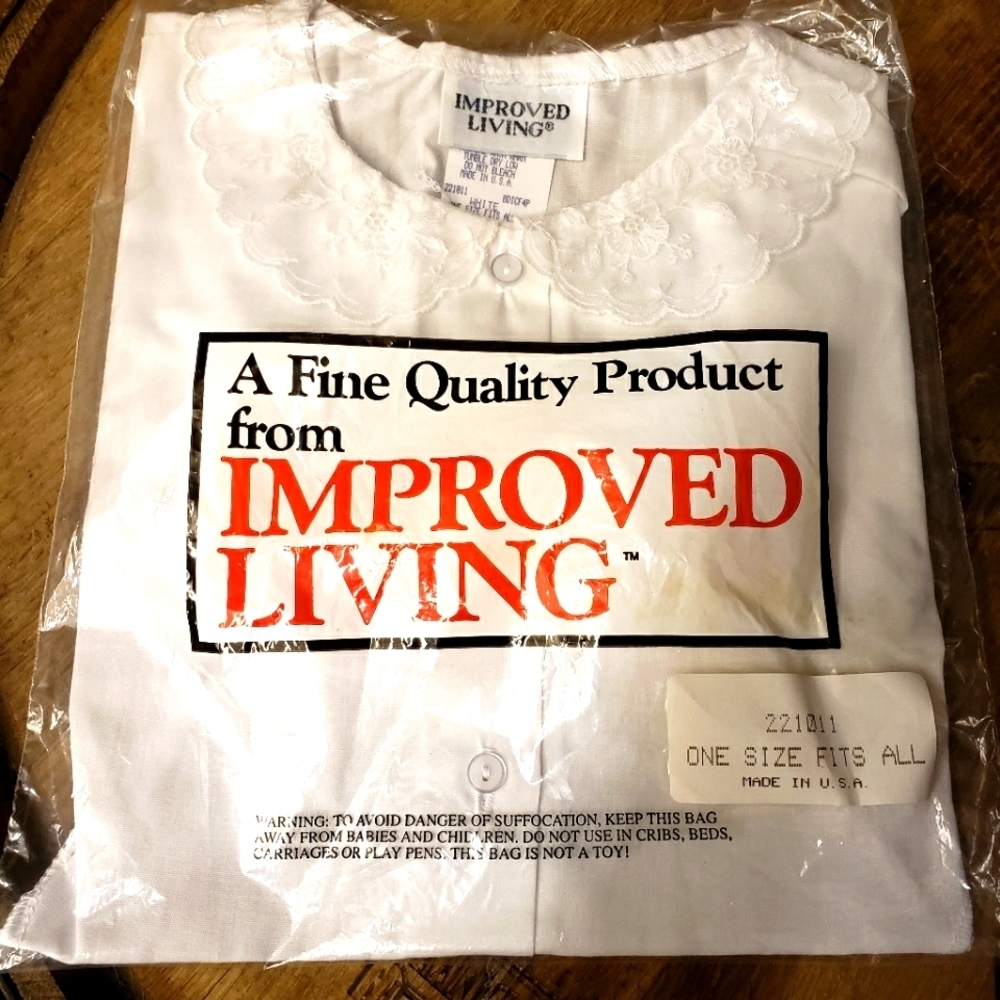 Vintage One Size Mock Front Dickie Lace Button Up